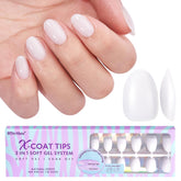 Pointes gel blanche laiteuse BTArtboxnails XS court amande prêtes à l’emploi pour manucure rapide