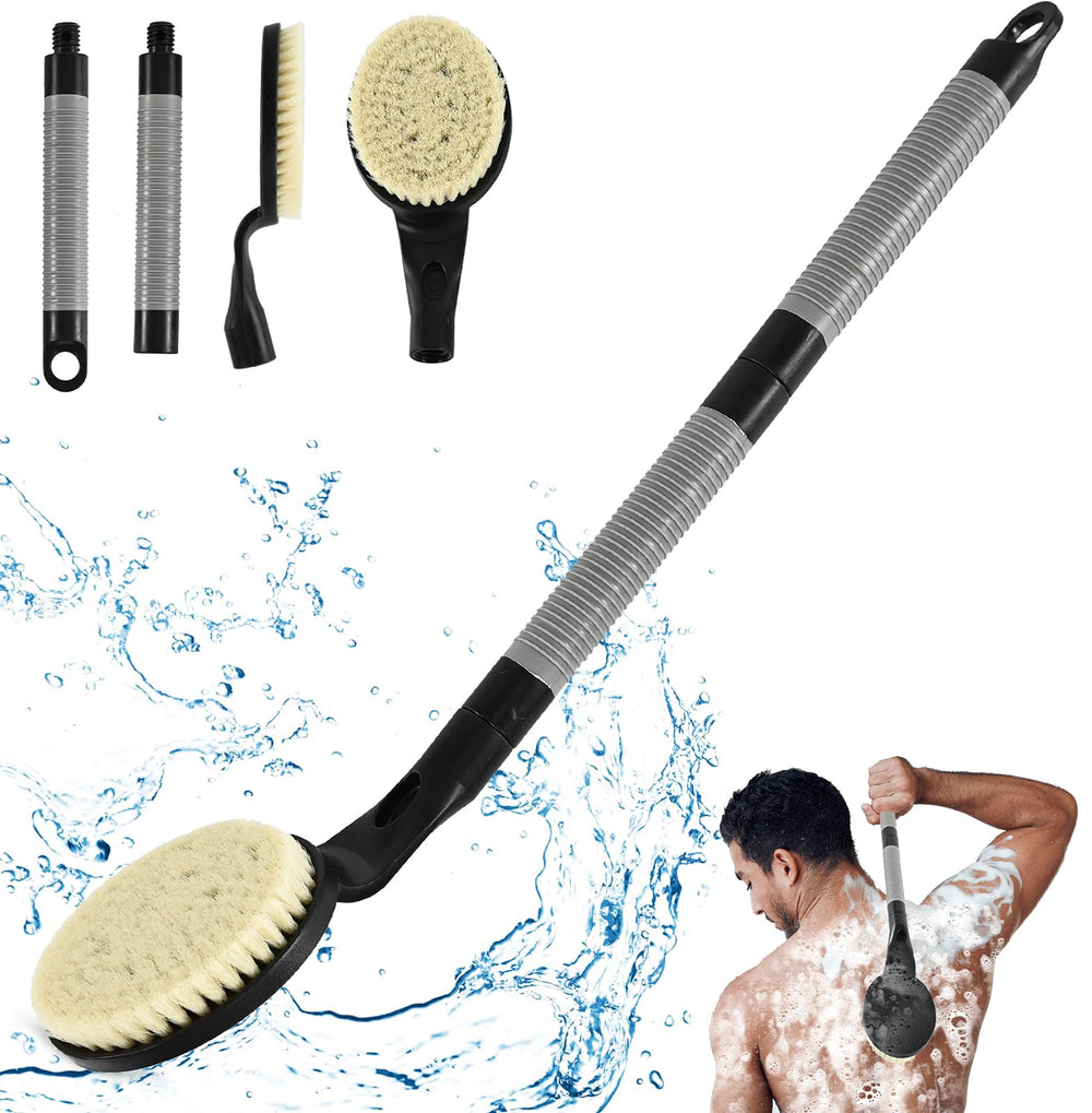 BTideas brosse-dos-douche amovible 21,7 pouces pour une portée accrue et pratique