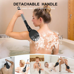 BTideas brosse-dos-douche poils nylon doux qui retiennent le savon