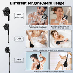 BTideas Loofah dos courbe, accès facile sans flexion.