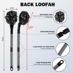 BTideas Loofah manche anti-glisse, prise sûre sous la douche.