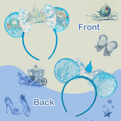 BTXJLLY oreilles souris brillantes reflétant la lumière – look festif.