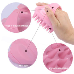 BTYMS brosse shampoing antidérapante dans la main, nettoyage efficace.