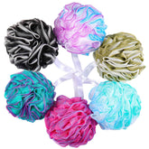 BTYMS éponge loofah – ensemble coloré de six, exfolie en douceur.