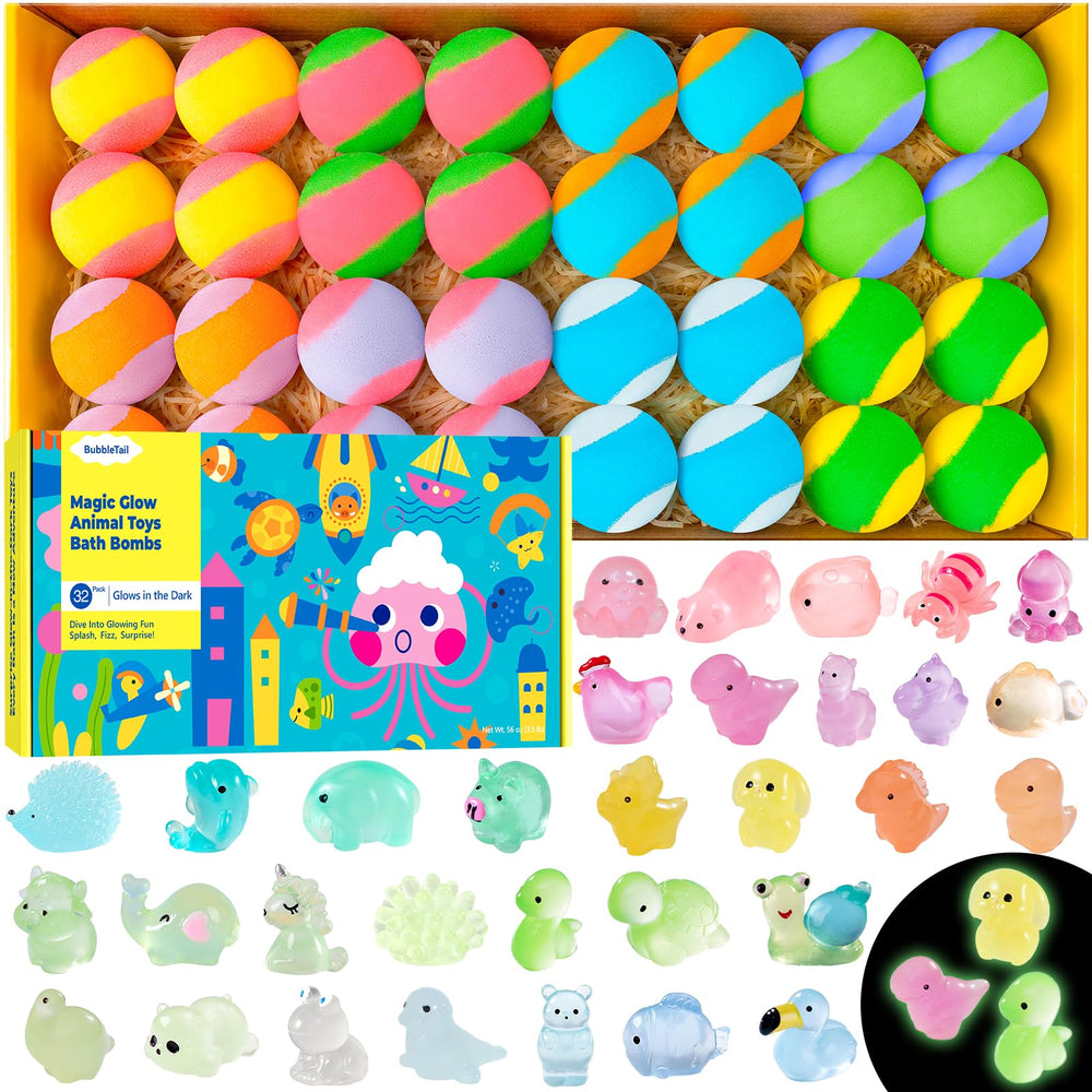 BubbleTail bombe de bain 1,8 po avec surprise lumineuse pour enfant