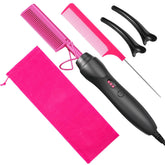 BudiGl brosse chauffante en ceramique rose, chaleur rapide pour coiffage fluide