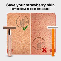Rasoir métallique réutilisable BULIMICA pour une routine zéro déchet.