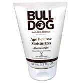 Bulldog Age Defense crème visage bouteille, hydratation quotidienne et confort.