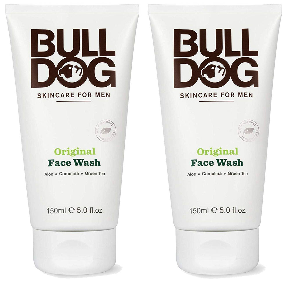 Bulldog Gel Nettoyant Visage Original — bouteille de 150 ml, peau propre et fraîche.