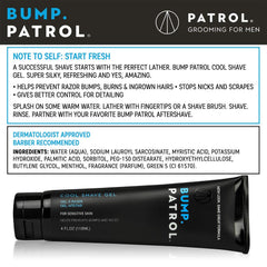 Bump Patrol Gel Menthol Rafraîchissant: sensation de fraîcheur immédiate et peau apaisée.