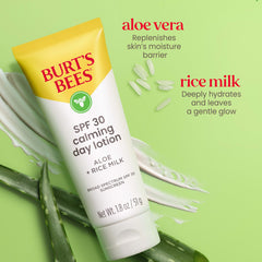 Texture apaisante aloe et lait de riz sur la peau sensible.