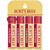 Burt's Bees baume lèvres fraise dans tube — hydratation naturelle pour lèvres douces