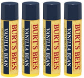 Baume lèvres Burt's Bees Vanille, bouteille 4-pack, hydratation naturelle