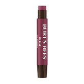 Burt's Bees Brillant à lèvres prune sur flacon, hydratation légère et couleur naturelle.
