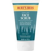 Burt's Bees cooling face scrub bottle for men provides refreshing cleanse.