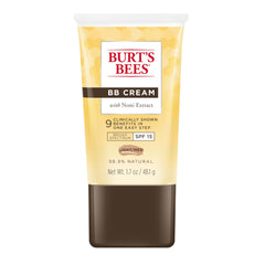 Burt's Bees BB Cream SPF15 dans le tube pour hydratation légère et protection solaire.