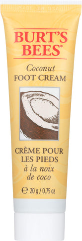 Burts Bees Crème Pieds Noix de Coco, pot fermé, hydratation douce.