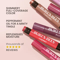 Burt's Bees Lèvres scintillantes Pivoine application douce pour un sourire nourri.