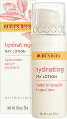Burts Bees Lotion de Jour Éclatante – bouteille prête à hydrater rapidement la peau sèche.