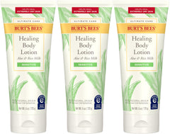 Lotion Burt's Bees en tube Aloe-Lait-Riz pour hydratation en profondeur.