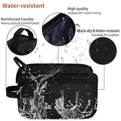 Buruis grande trousse de toilette: poignée en cuir pour un transport facile