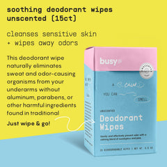 BUSYCO Calm Line lingettes avec zinc, sensation de propreté renforcée.