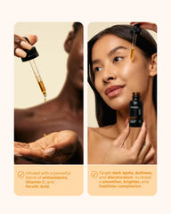 Gouttes du sérum Buttah prête à l'application sur le visage