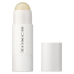 Buxom Power-Full Lip Balm, bouteille claire, brillance naturelle pour lèvres hydratées.