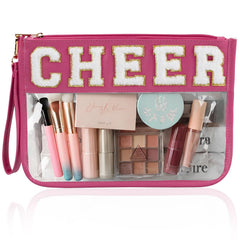 BuyCard Cheer pochette broderie: rangement élégant pour maquillage et accessoires