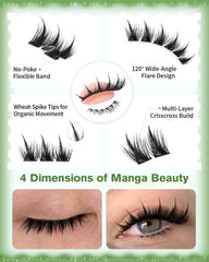Cils BXMZKD: regard manga pour une touche de fantaisie durable