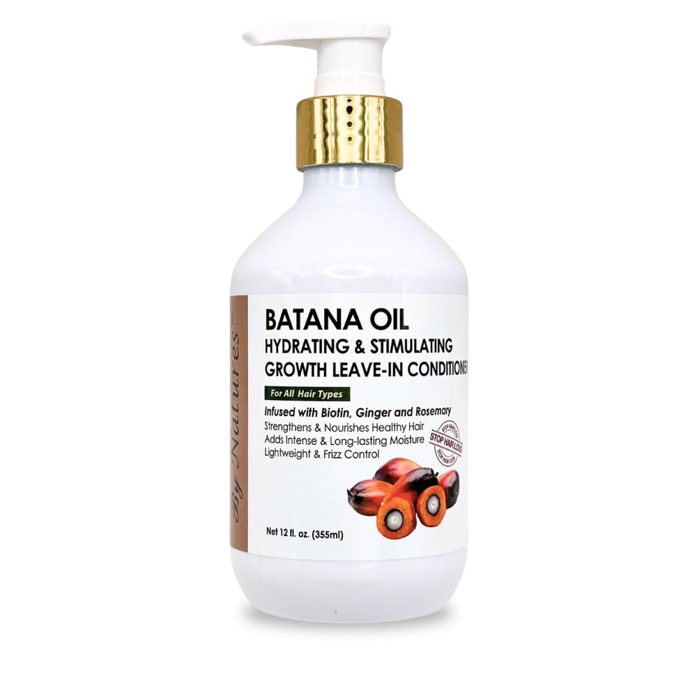 Huile Batana By Natures dans sa bouteille, hydratation riche et nourrissante.