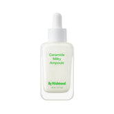 BY WISHTREND Ceramide Milky Ampoule, bouteille visible, soin doux pour peau sensible.
