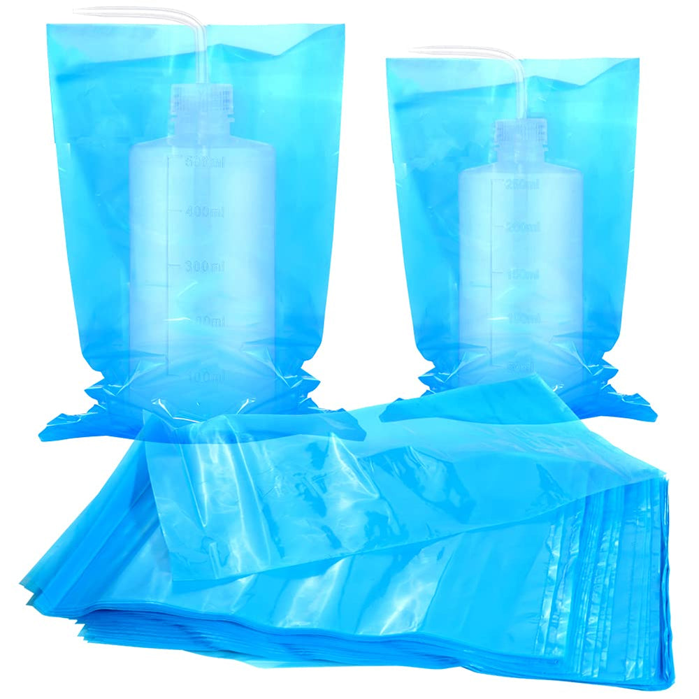 Bysiter sachet transparent pour bouteille de lavage tatouage, identifie facilement le niveau du liquide.