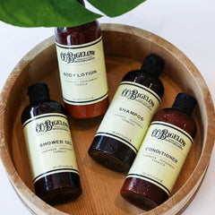 C.O. Bigelow Lavender Peppermint application on skin for smooth arms and legs