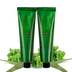 Pack double de crème de rasage C.O. Bigelow, pratique et économique.