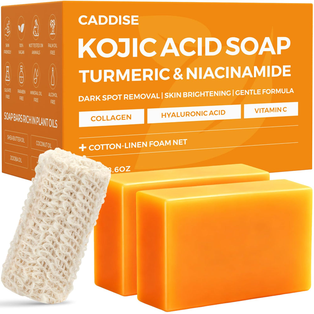 CADDISE Savon Kojique Curcuma – barre nettoyante pour teint plus uniforme.