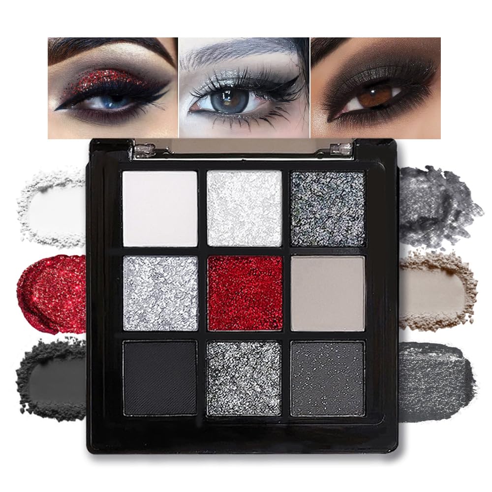 Palette CAKAILA fumé-noir-rouge: regard intense et longue tenue.