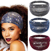 CAKURE bandeau paillettes noir turban: allure chic et confort pour tous les jours.