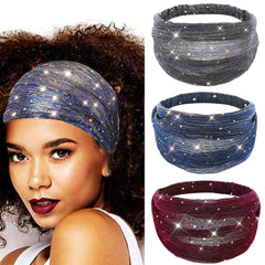 CAKURE bandeau paillettes noir turban: allure chic et confort pour tous les jours.