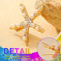CAKURE Épingle dorée avec perles, accessoire élégant pour cheveux lors d’occasions spéciales.