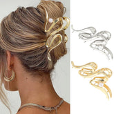 CAKURE pinces-cheveux griffes or et perle, maintien sûr et look élégant.