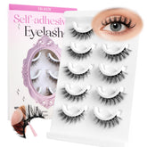 CALAILIS cils auto-adhésifs, ensemble de 5 paires pour un look naturel et durable.