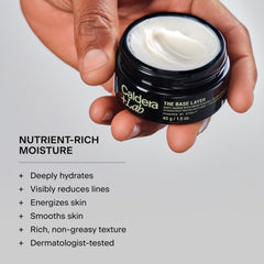 Caldera + Lab texture crème légère, absorption rapide le matin.