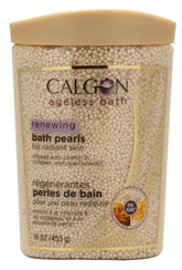 Calgon Ageless Renewing Pearls dans le bain, expérience luxueuse et hydratante.