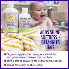 California Baby Conditionneur Rinçage ou sans rinçage – utilisation flexible.