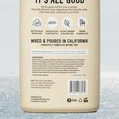 California Naturals Douche Gel: texture légère qui se transforme en mousse nourrissante.