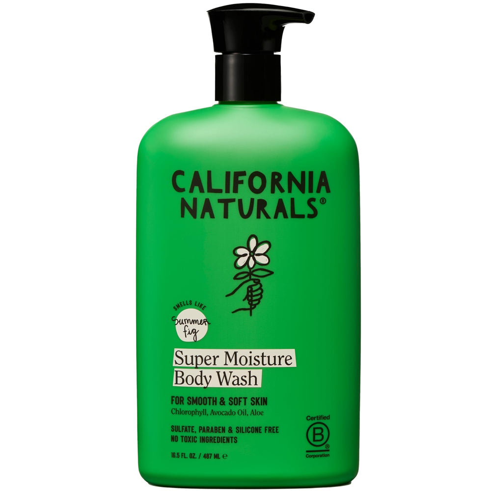 California Naturals gel-douche bouteille: hydratation douce pour peaux sensibles.