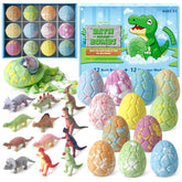 Bombes bain CalmNFiz Dino surprise avec jouet inclus pour l'amusement.