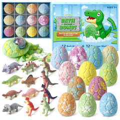 Bombes bain CalmNFiz Dino surprise avec jouet inclus pour l'amusement.