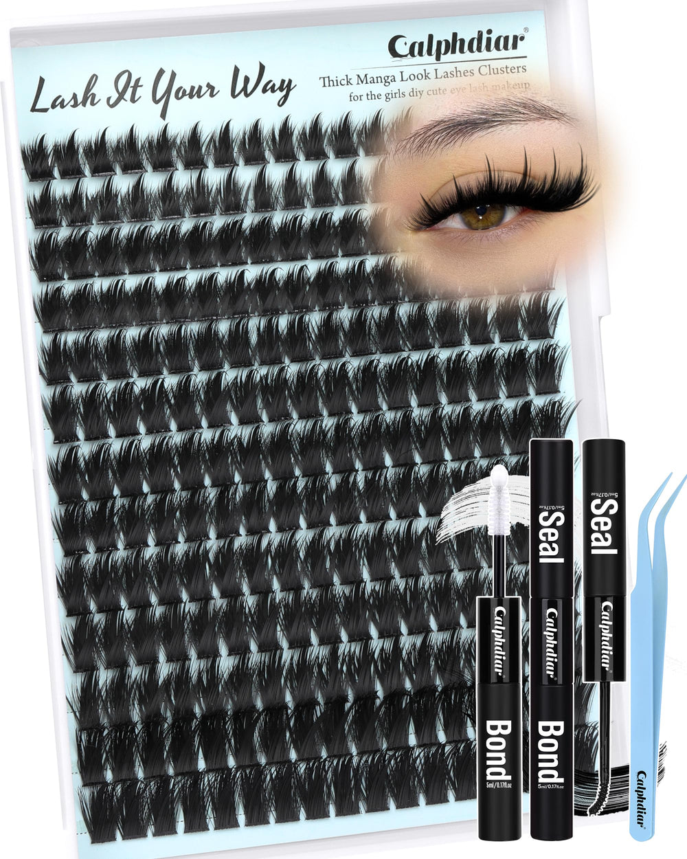 Calphdiar kit cils 200D manga épines pour volume durable.
